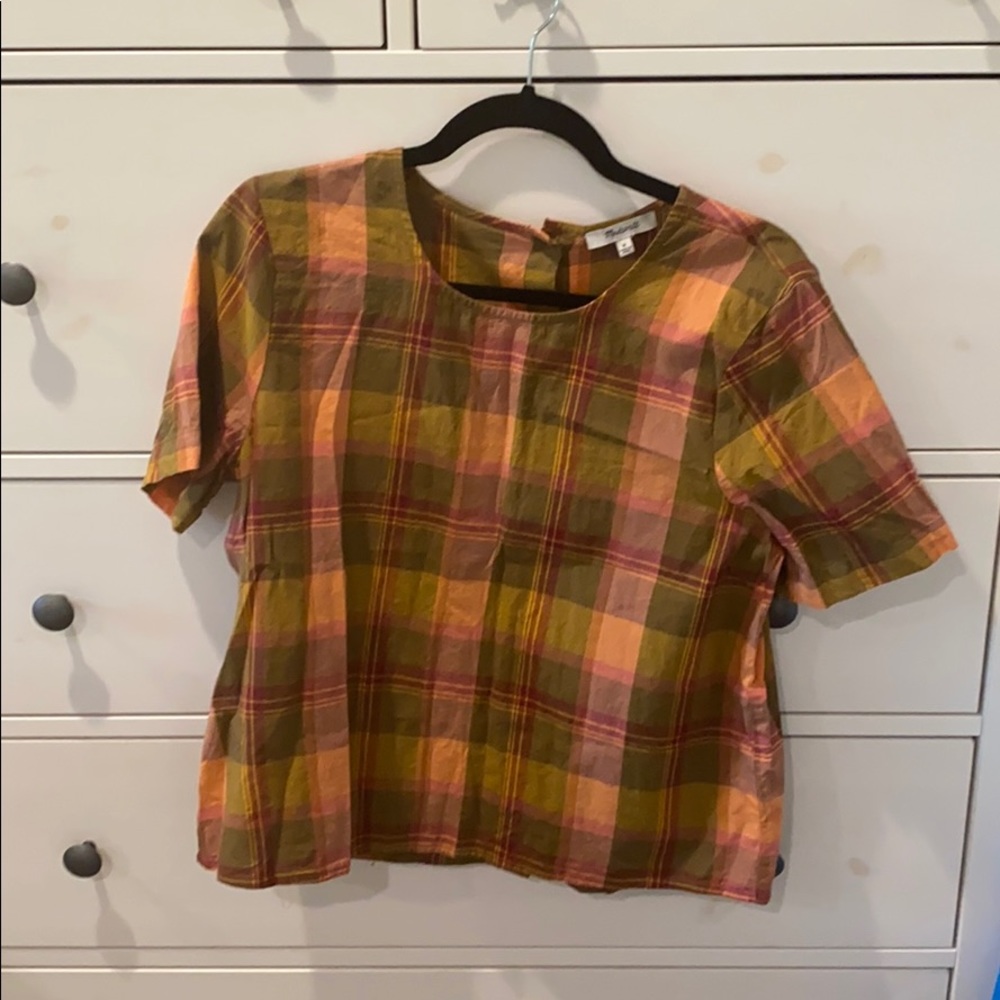 Madewell plaid blouse